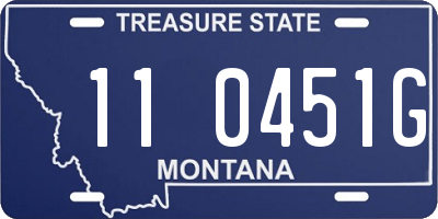 MT license plate 110451G