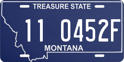 MT license plate 110452F