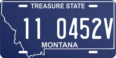 MT license plate 110452V