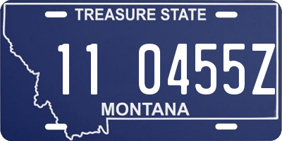 MT license plate 110455Z