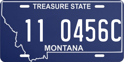 MT license plate 110456C