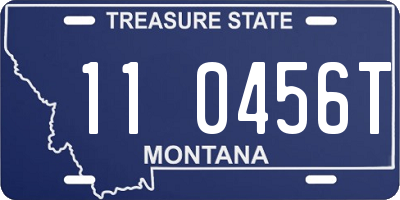 MT license plate 110456T