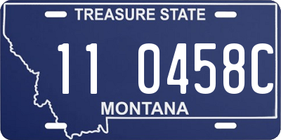 MT license plate 110458C