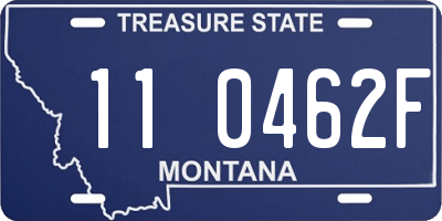 MT license plate 110462F