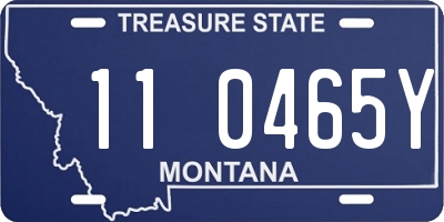 MT license plate 110465Y