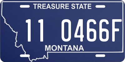 MT license plate 110466F