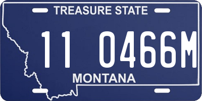 MT license plate 110466M