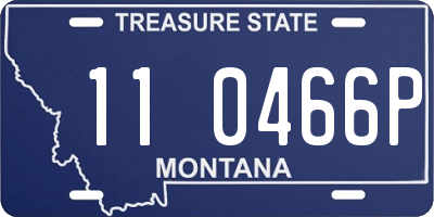 MT license plate 110466P