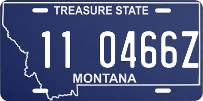 MT license plate 110466Z