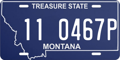 MT license plate 110467P
