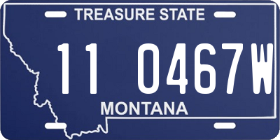 MT license plate 110467W