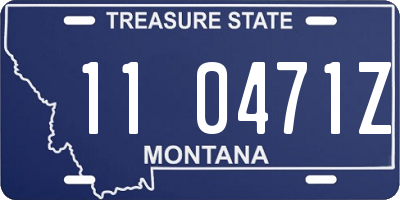 MT license plate 110471Z