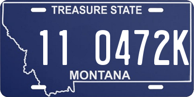 MT license plate 110472K