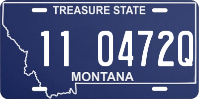 MT license plate 110472Q