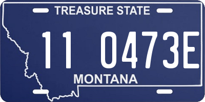 MT license plate 110473E