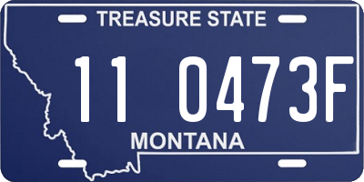 MT license plate 110473F