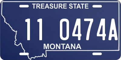 MT license plate 110474A