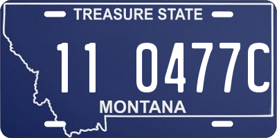MT license plate 110477C