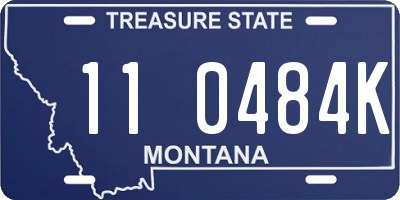 MT license plate 110484K