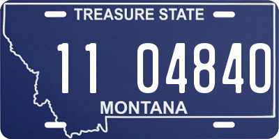 MT license plate 110484O