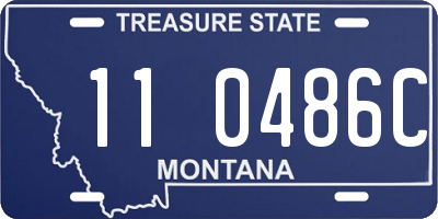 MT license plate 110486C