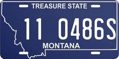 MT license plate 110486S