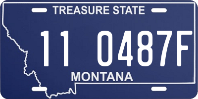 MT license plate 110487F