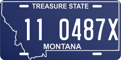 MT license plate 110487X