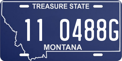 MT license plate 110488G
