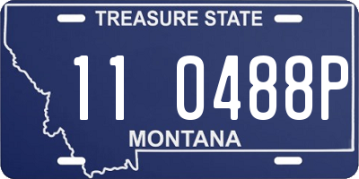 MT license plate 110488P