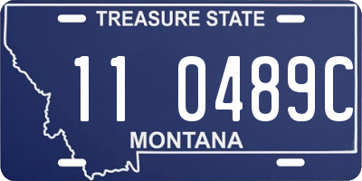 MT license plate 110489C