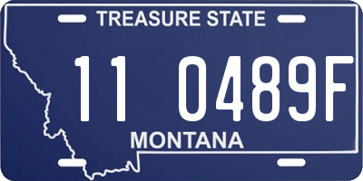 MT license plate 110489F