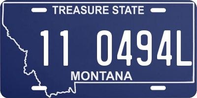 MT license plate 110494L