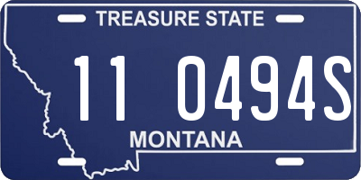 MT license plate 110494S