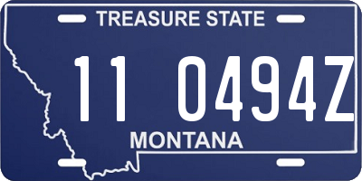 MT license plate 110494Z