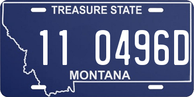 MT license plate 110496D