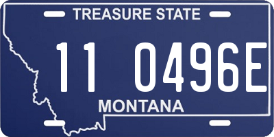 MT license plate 110496E