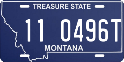 MT license plate 110496T