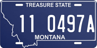 MT license plate 110497A