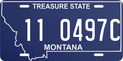 MT license plate 110497C