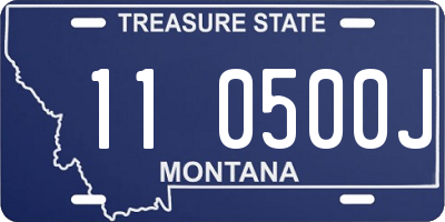 MT license plate 110500J