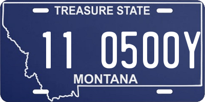 MT license plate 110500Y