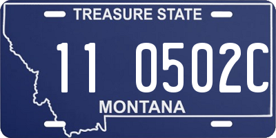 MT license plate 110502C