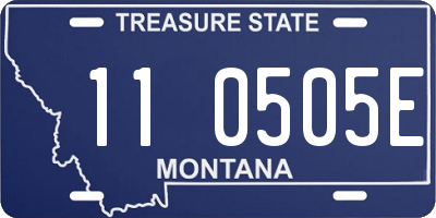 MT license plate 110505E