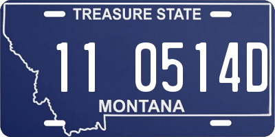 MT license plate 110514D