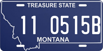 MT license plate 110515B