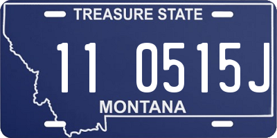 MT license plate 110515J