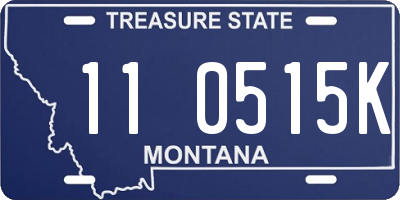 MT license plate 110515K