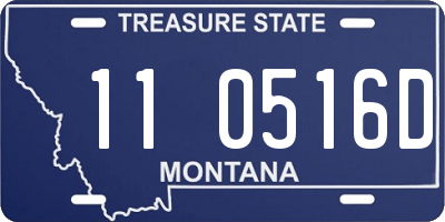 MT license plate 110516D