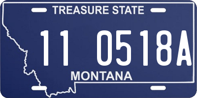 MT license plate 110518A